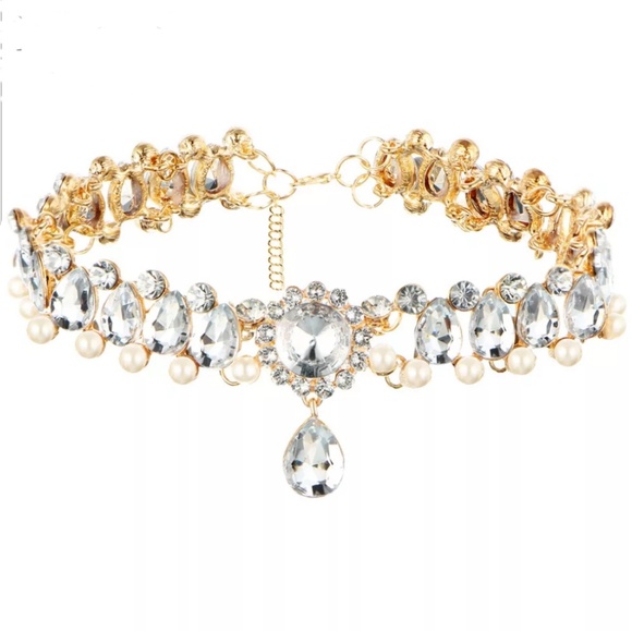 Chunky Sparkly Fashion Statement Choker Necklace - Picture 6 of 7